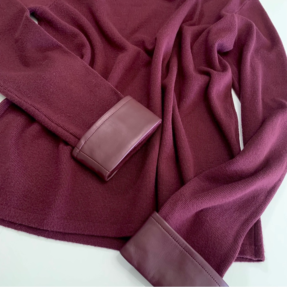 Milano Black Rose Leather Combo Holiday Sweater - Picture 6 of 7